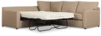 Tate Brown Fabric Medium 2-arm Left Facing Sleeper Sectional