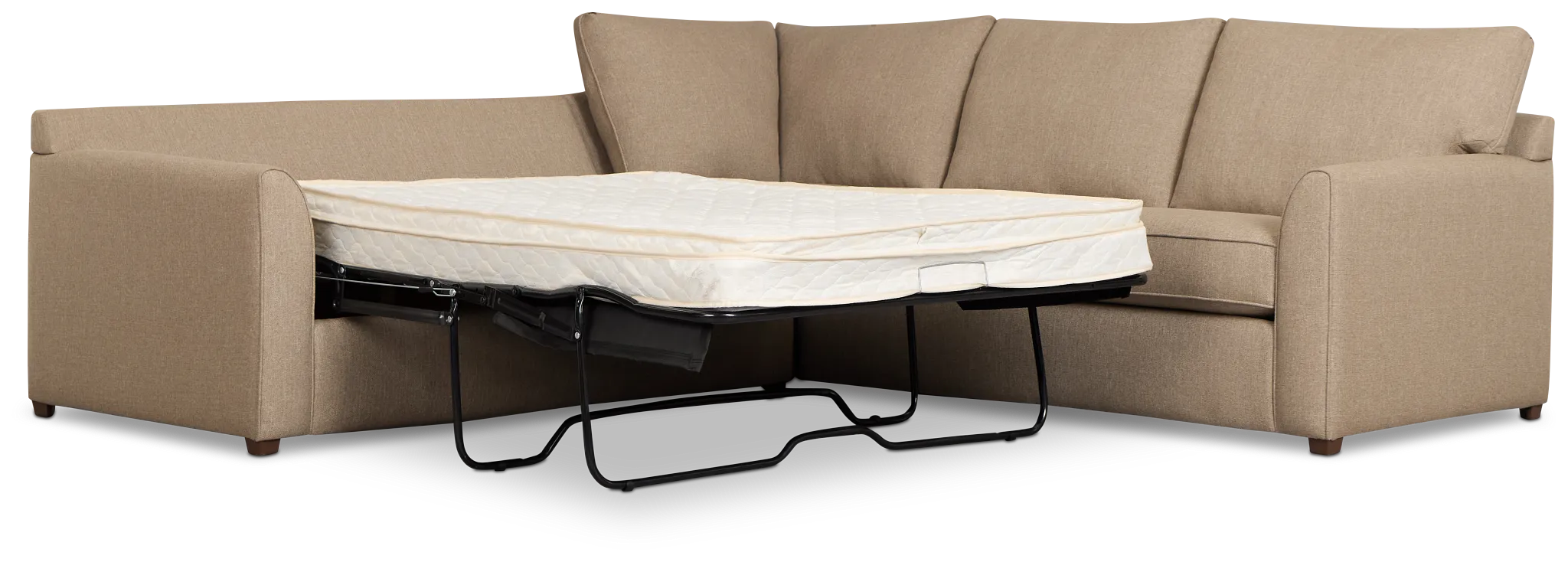 Tate Brown Fabric Medium 2-arm Left Facing Sleeper Sectional