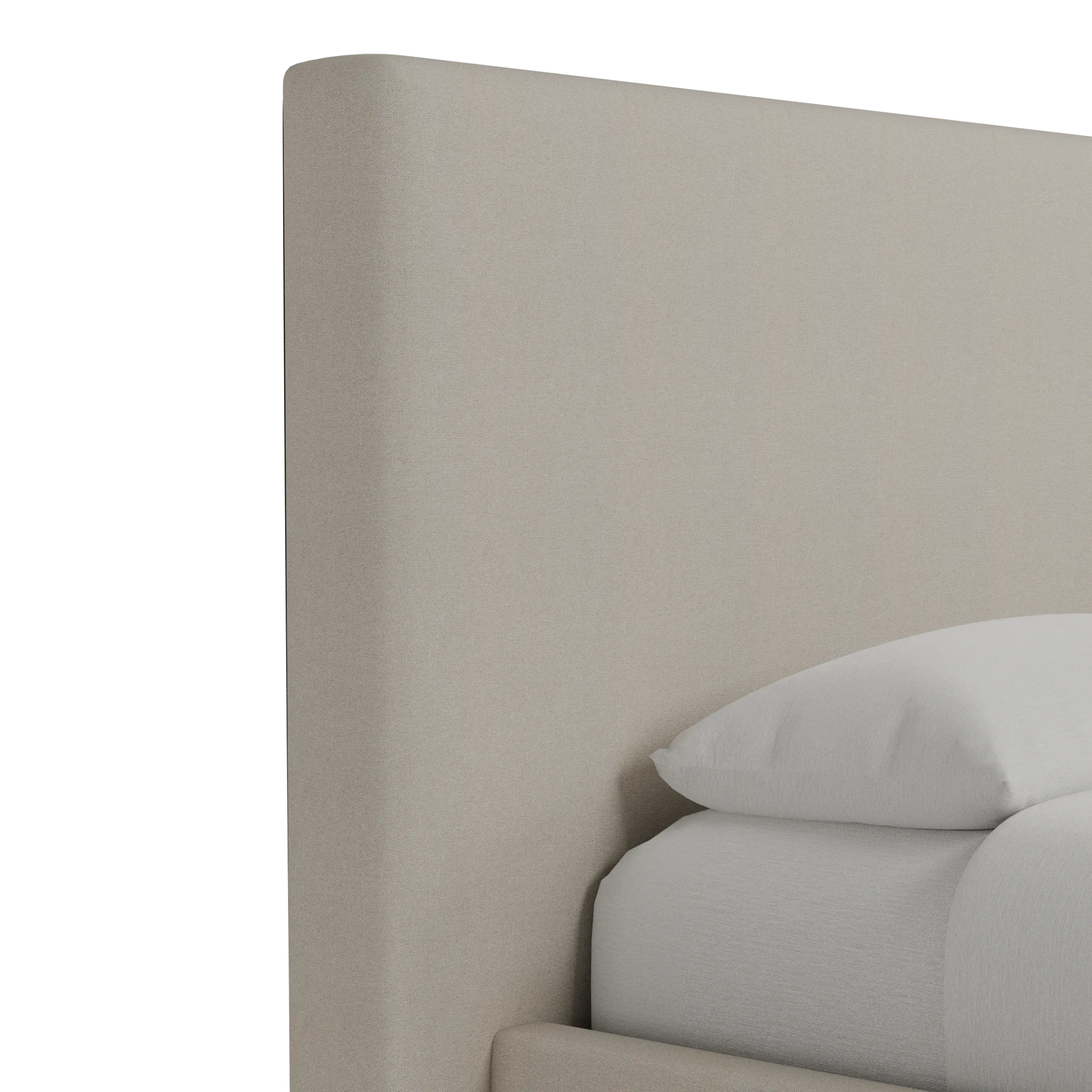 Grayton Suave Beige 54" Upholstered Platform Bed