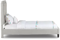 Whitney Taupe Uph Platform Bed