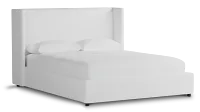 Captiva Suave White 48" Upholstered Shelter Bed
