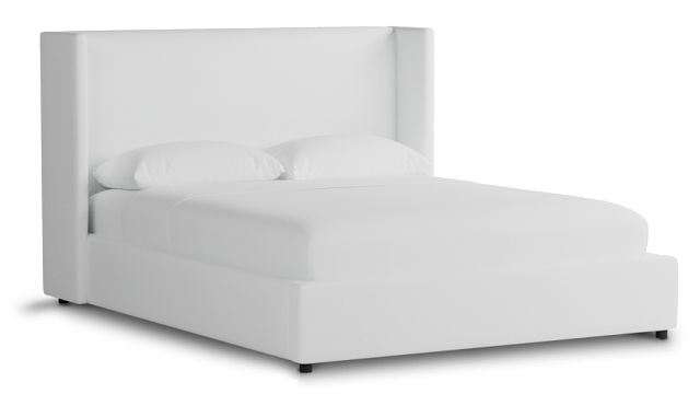 Captiva Suave White 48" Upholstered Shelter Bed