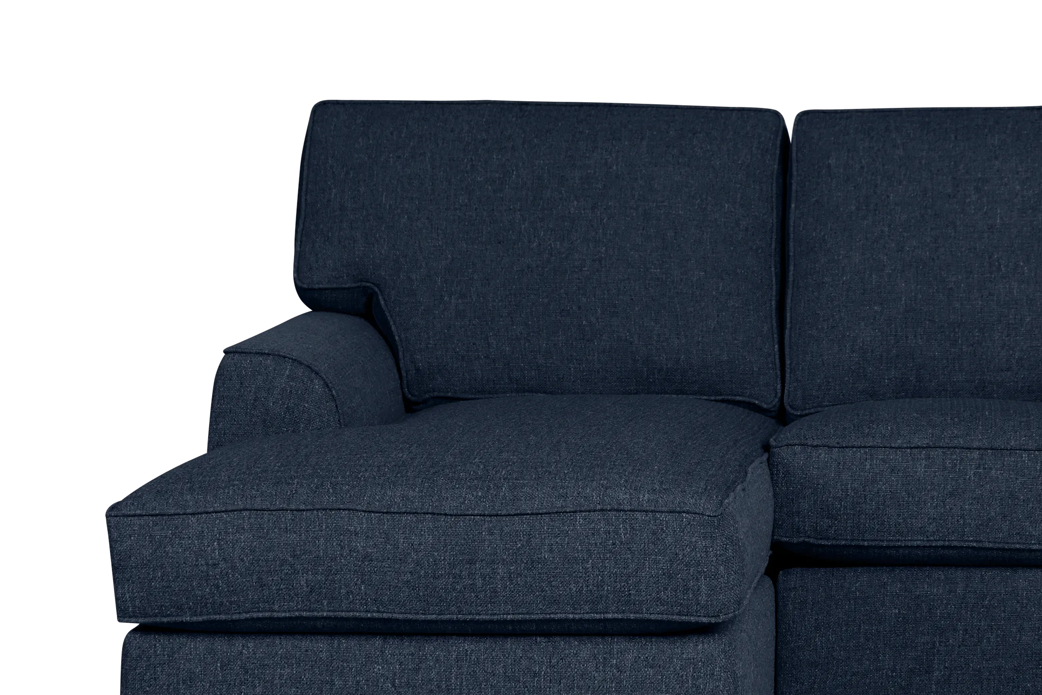 Sinclair Dark Blue Fabric Left Chaise Sectional