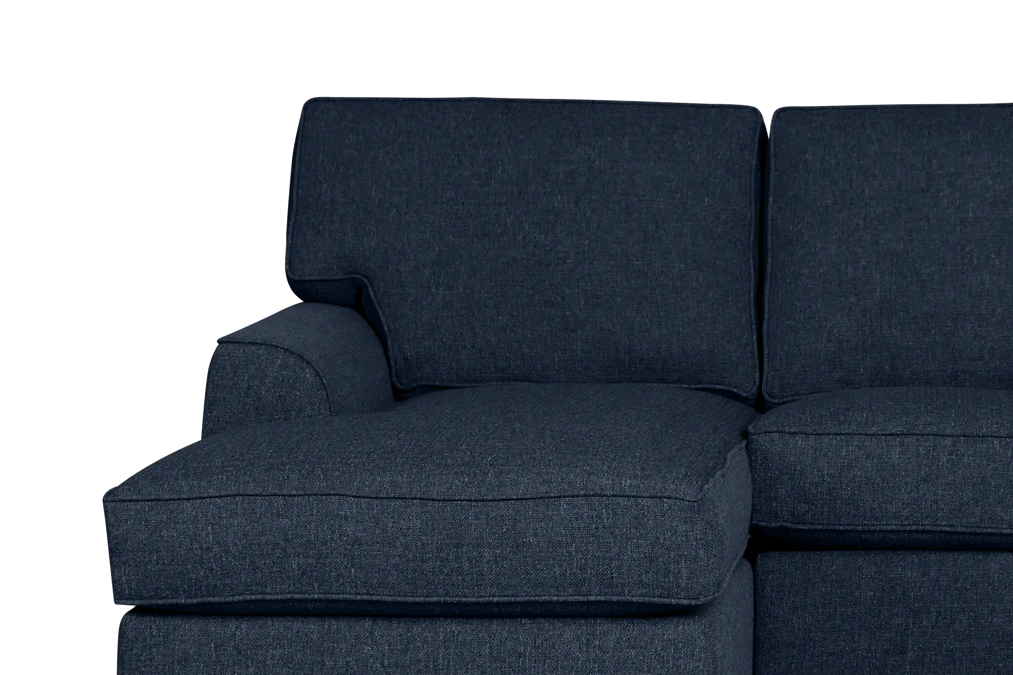 Sinclair Dark Blue Fabric Left Chaise Sectional Sinclair Dark Blue Fabric Left Chaise Sectional
