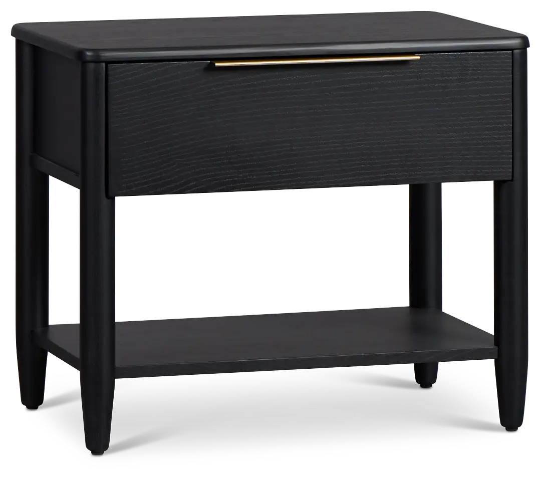 Stockton Black Large Drawer Nightstand Stockton Black Large Drawer Nightstand