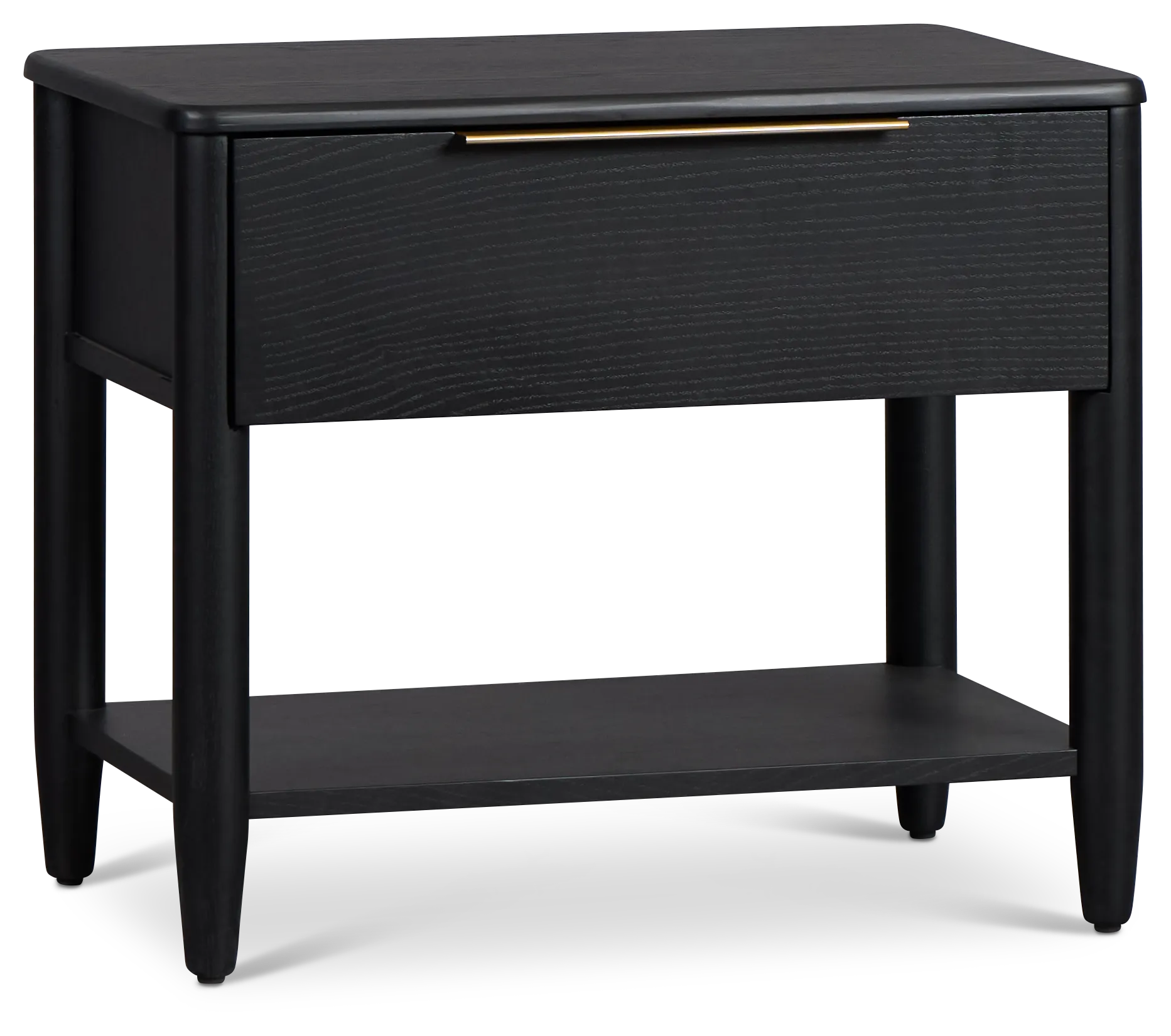 Stockton Black Large Drawer Nightstand