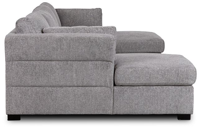 Amber Dark Gray Fabric Double Chaise Sleeper Sectional (3)