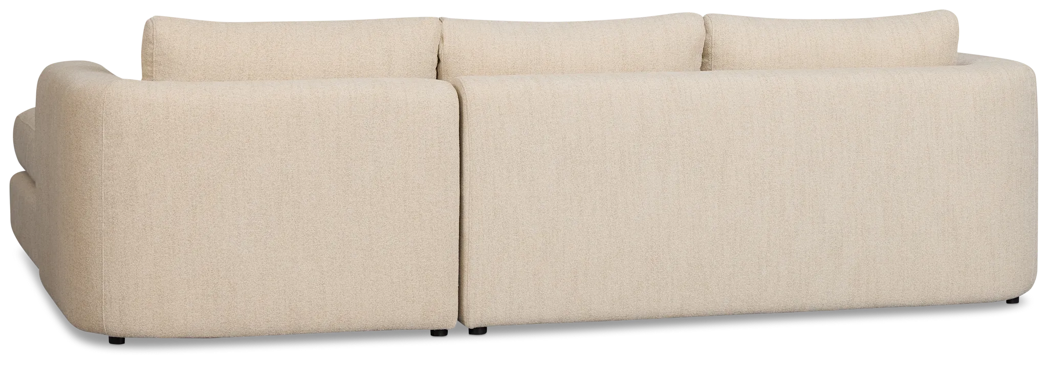 Alma Light Beige Fabric Right Chaise Sectional