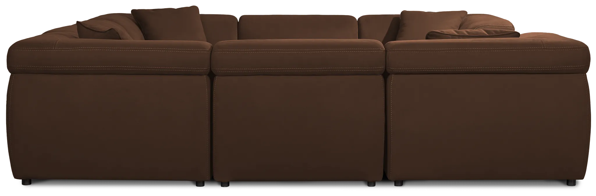 Aria Dark Brown Micro Immersive 10-piece Pit Sectional W/2 Speakers