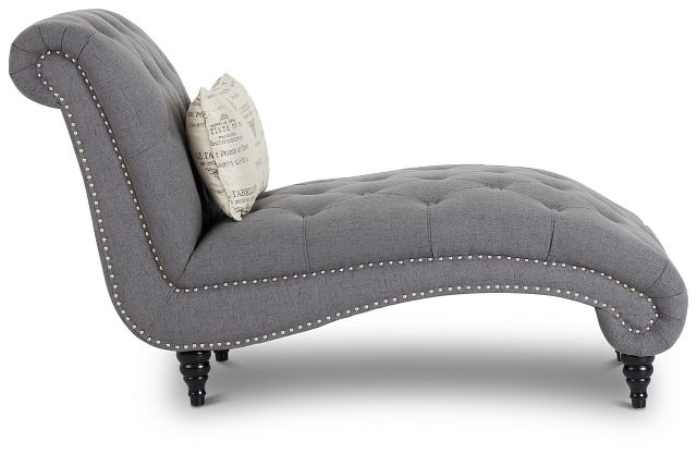Hutton Dark Gray Fabric Chaise (2)