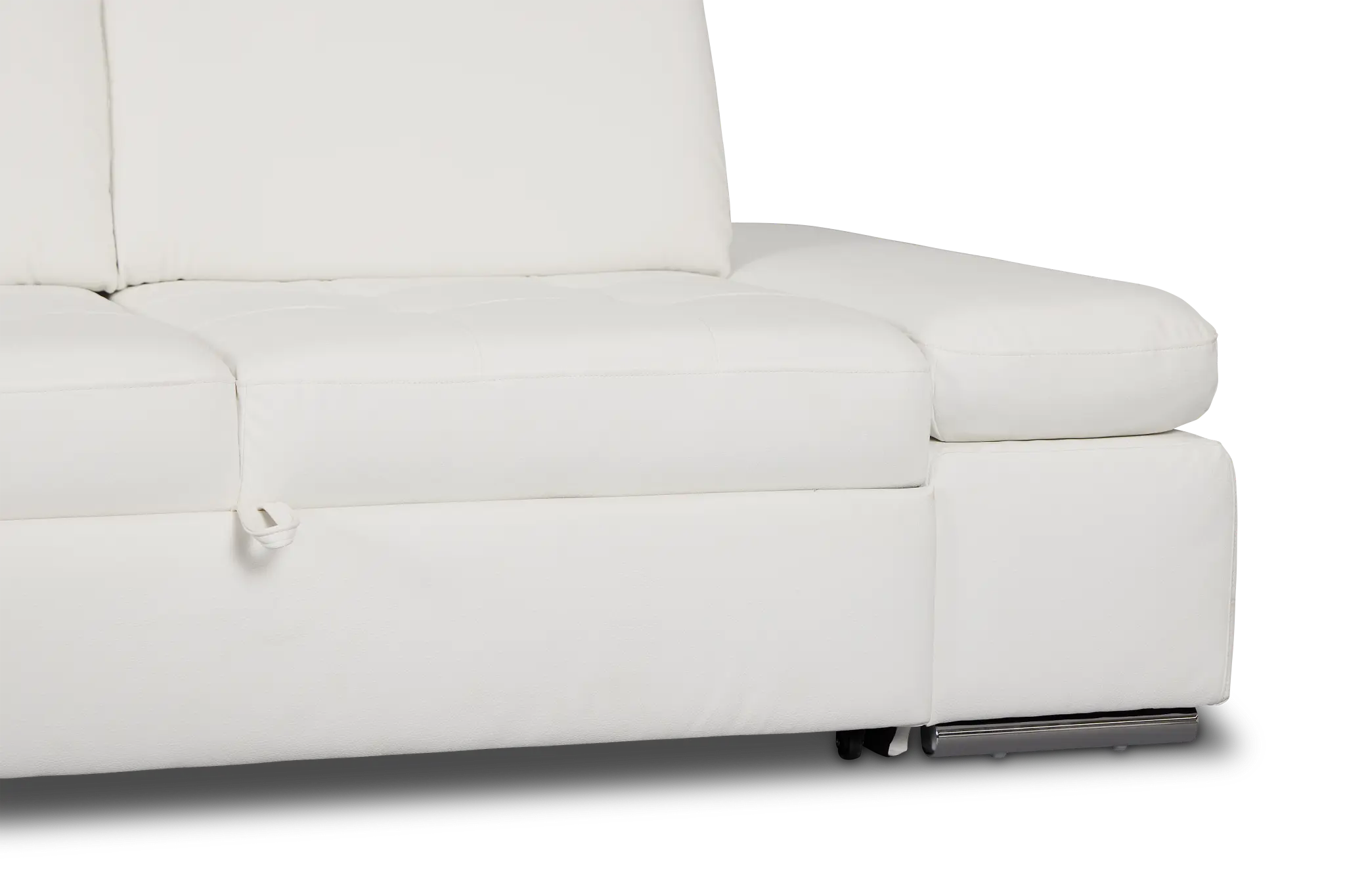 Eden White Micro Left Chaise Sleeper Sectional Eden White Micro Left Chaise Sleeper Sectional