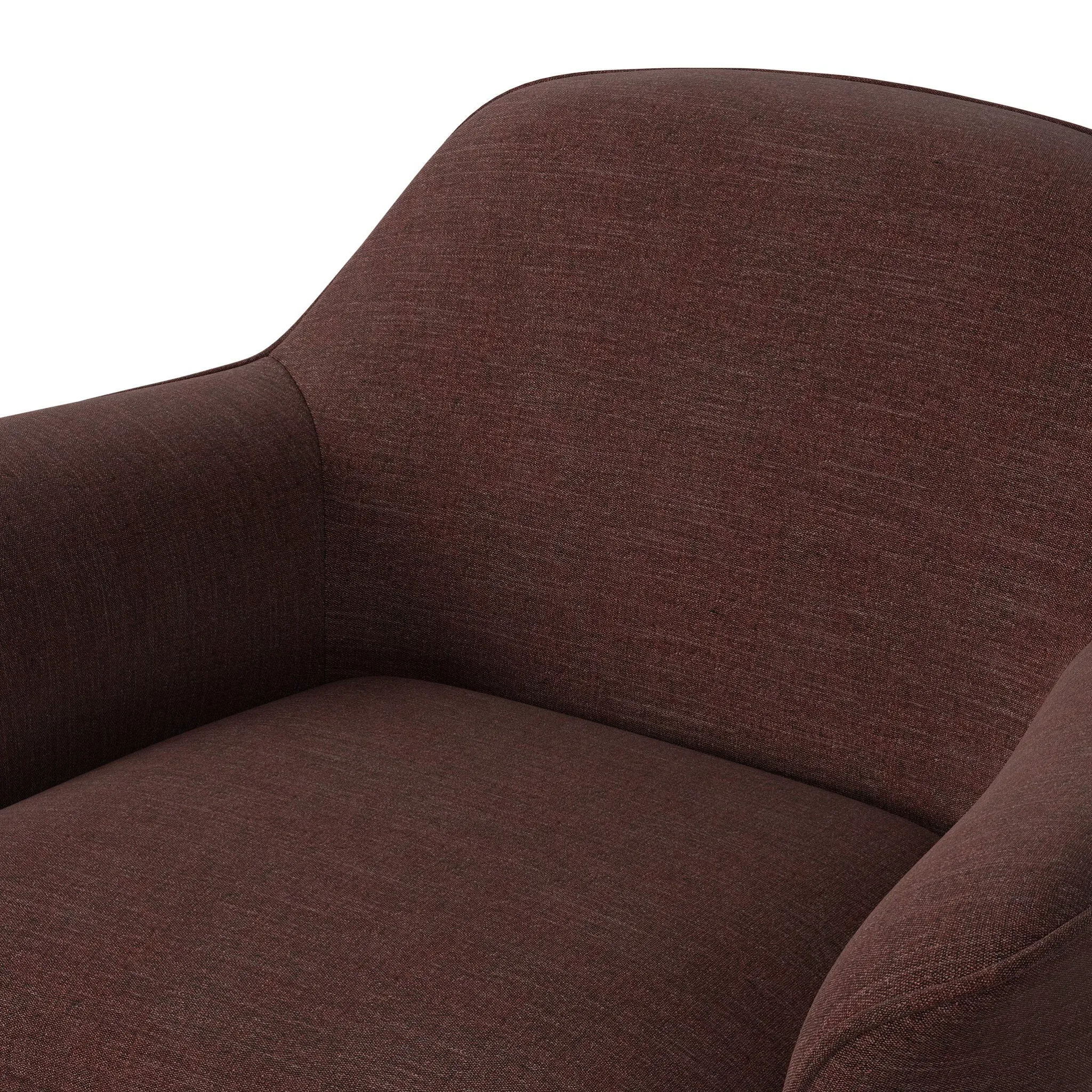 Four Hands Becky Brown Fabric Swivel Accent Chair
