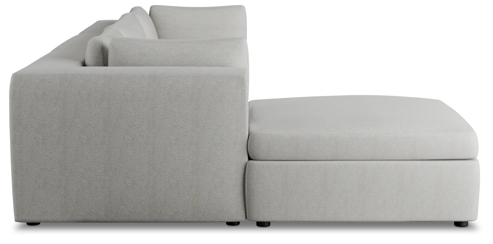 Destin Sutton Gray Fabric 4-piece Bumper Sectional Destin Sutton Gray Fabric 4-piece Bumper Sectional