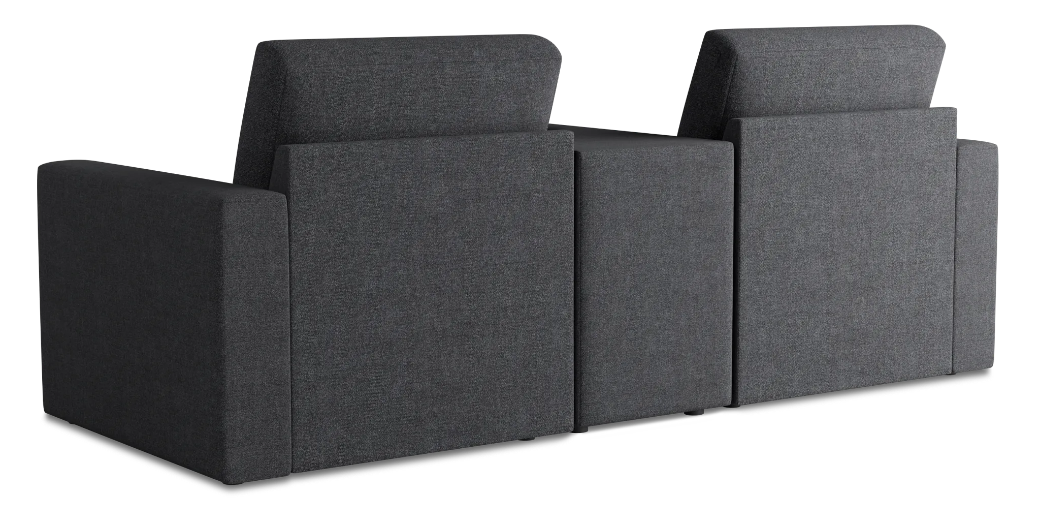 Citymod Dark Gray Fabric 3-piece Modular Sofa With Media Console