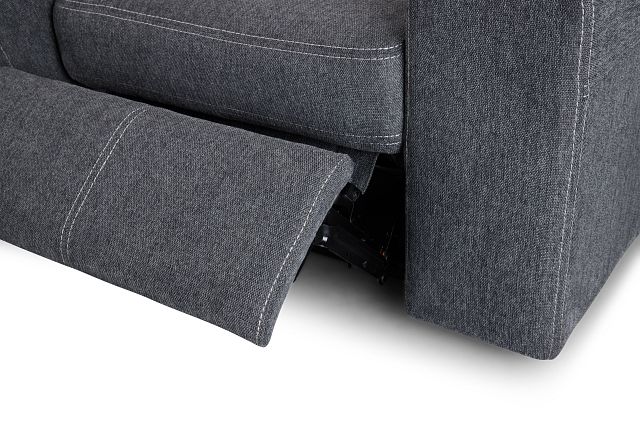 Callum Dark Gray Fabric Large Dual Power Reclining Two-arm Sectional