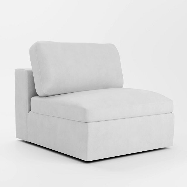 Destin Peyton White Fabric Swivel Chair