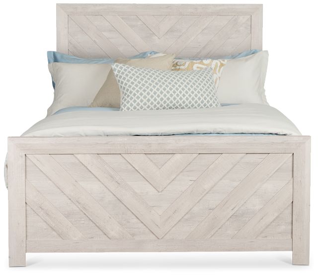 Delray White Panel Bed