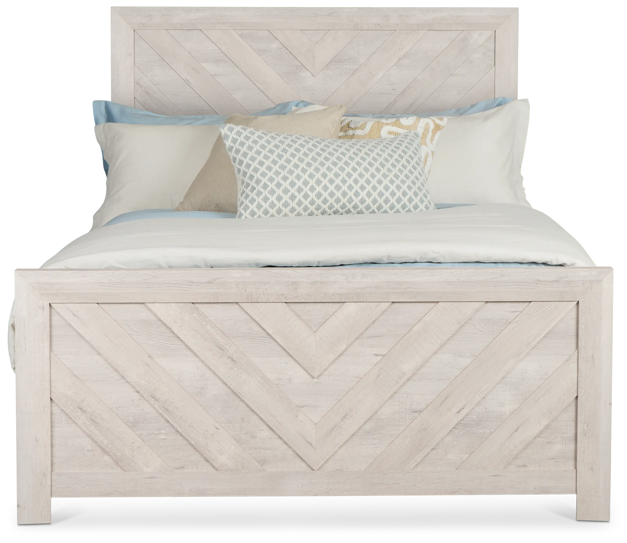 Delray White Panel Bed
