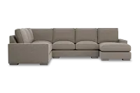 Edgewater Elite Brown Medium Right Chaise Sectional