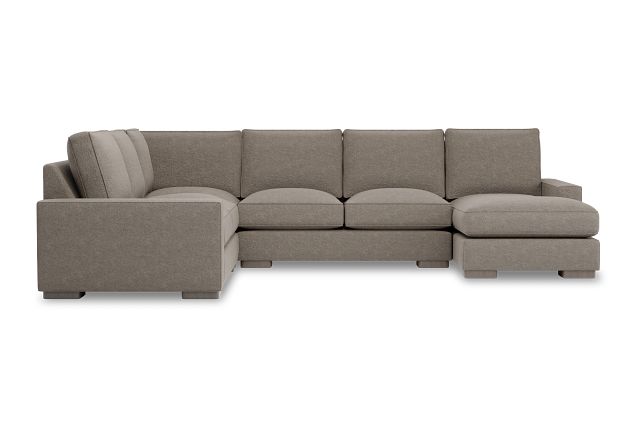 Edgewater Elite Brown Medium Right Chaise Sectional