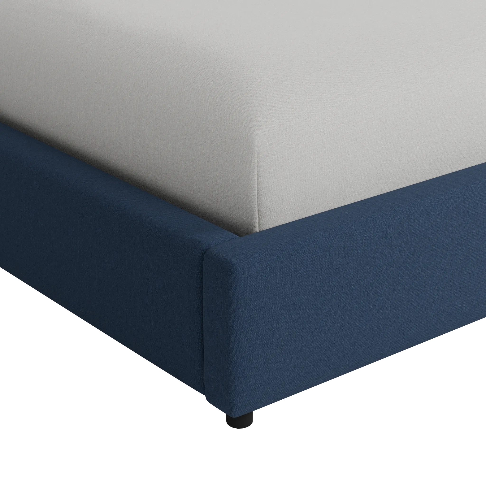 Grayton Revenue Dark Blue 54" Upholstered Platform Bed