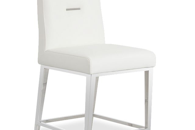 Alameda White 24" Upholstered Barstool