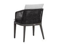 Ukiah Black Gray Cushioned Arm Chair