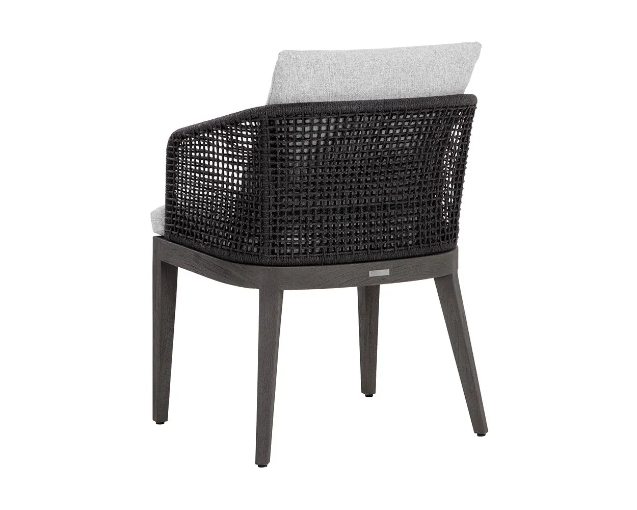 Ukiah Black Gray Cushioned Arm Chair