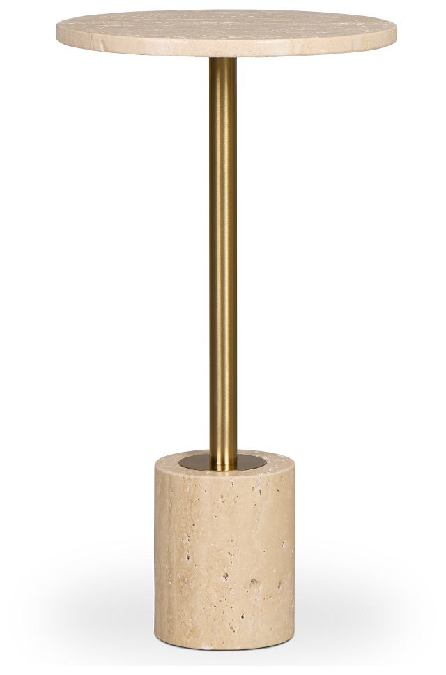 Vaihere Ivory Stone Accent Table