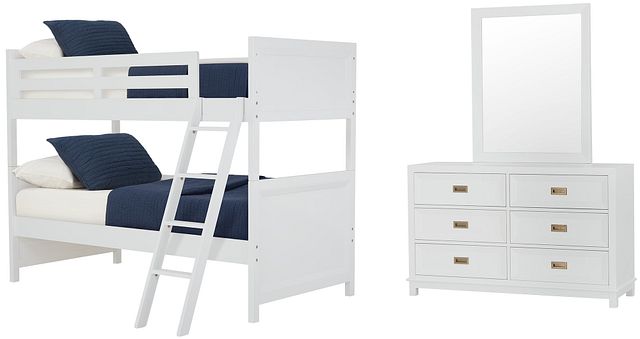 Ryder White Bunk Bed Bedroom