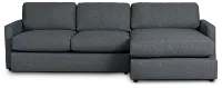 Noah Dark Gray Fabric Small Right Chaise Sectional