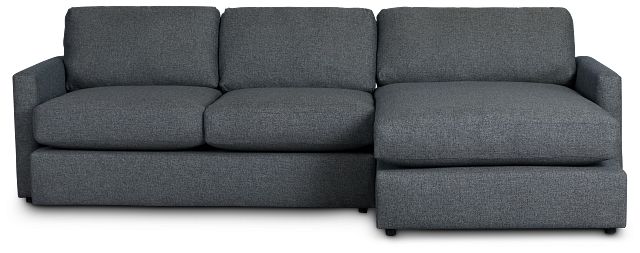 Noah Dark Gray Fabric Small Right Chaise Sectional