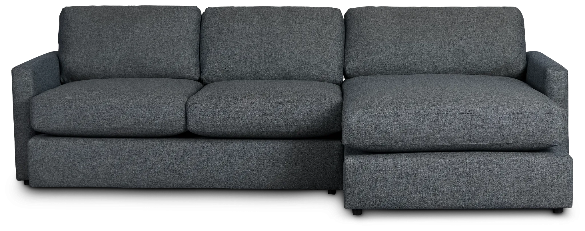 Noah Dark Gray Fabric Small Right Chaise Sectional