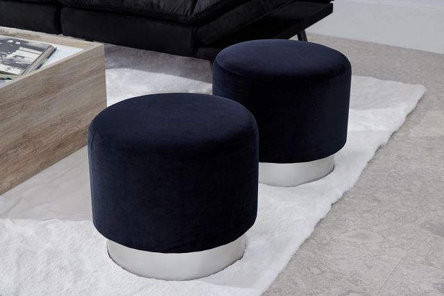 Asti Black Accent Stool