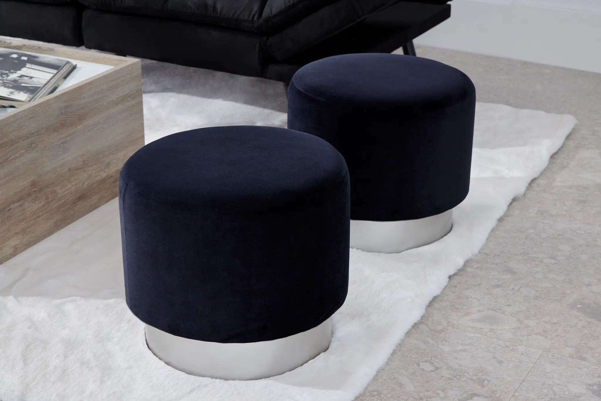 Asti Black Accent Stool Asti Black Accent Stool