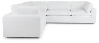 Grant White Fabric 5-piece Modular Sectional