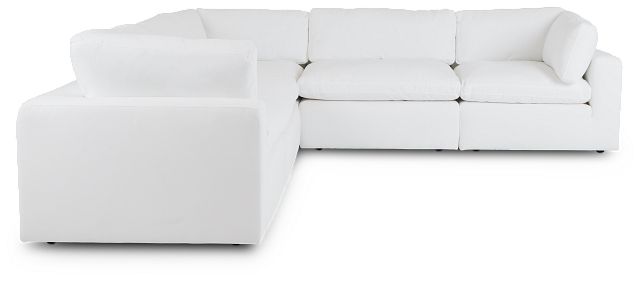 Grant White Fabric 5-piece Modular Sectional