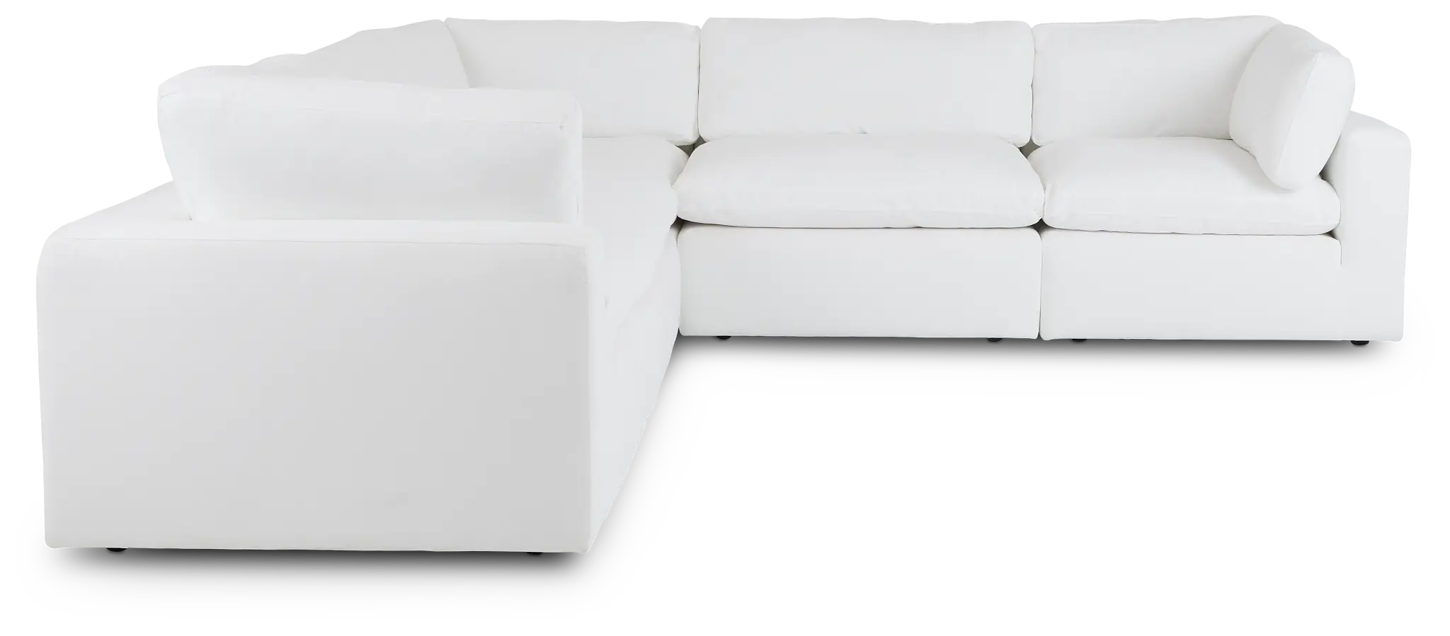 Grant White Fabric 5-piece Modular Sectional Grant White Fabric 5-piece Modular Sectional
