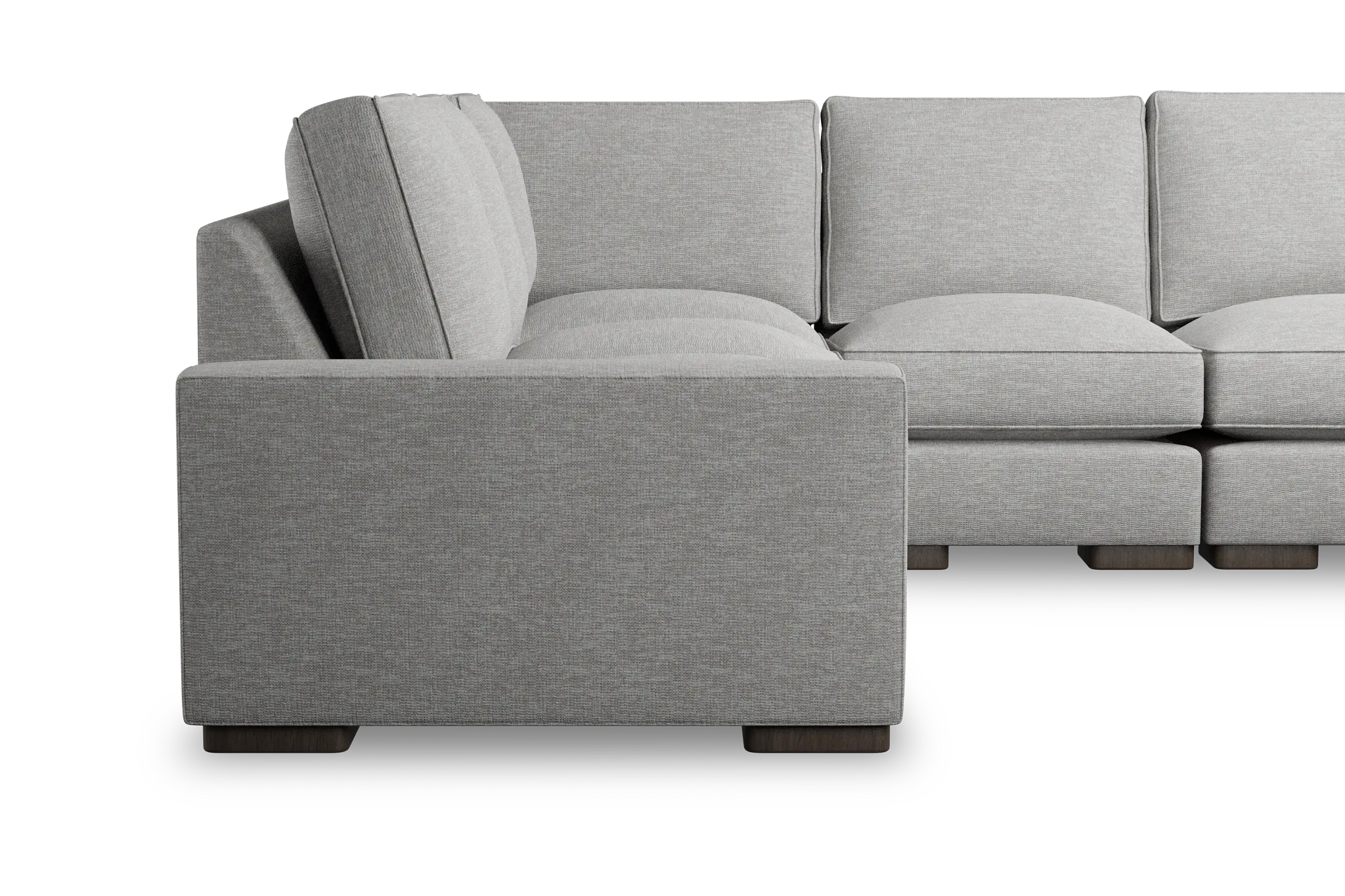 Edgewater Victory Gray Medium Two-arm Sectional