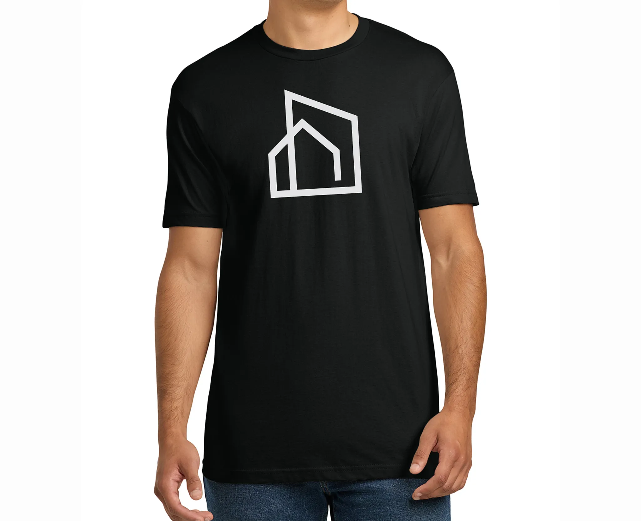 CITY HOME Outline Logo Black Unisex T-shirt