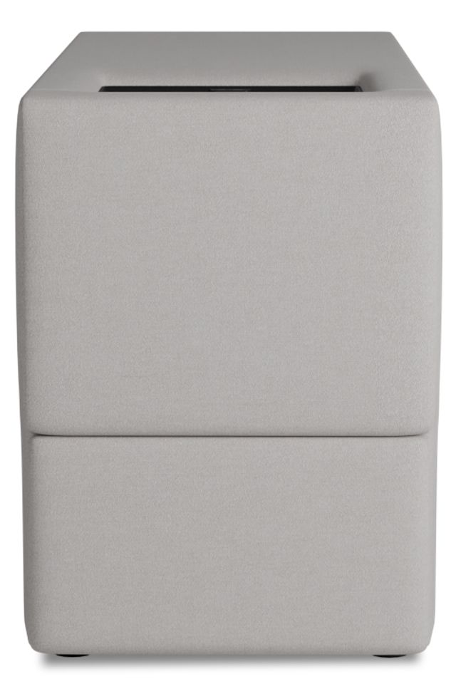 Citymod Light Gray Fabric Itable Media Console With Storage Drawer