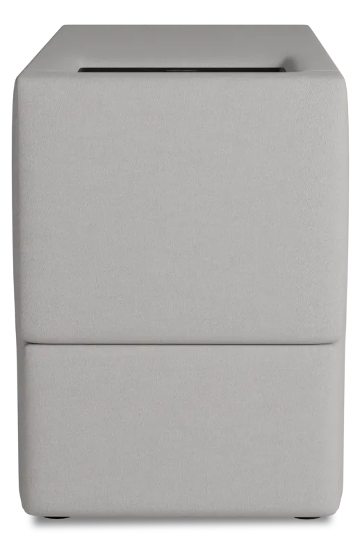 Citymod Light Gray Fabric Itable Media Console With Storage Drawer