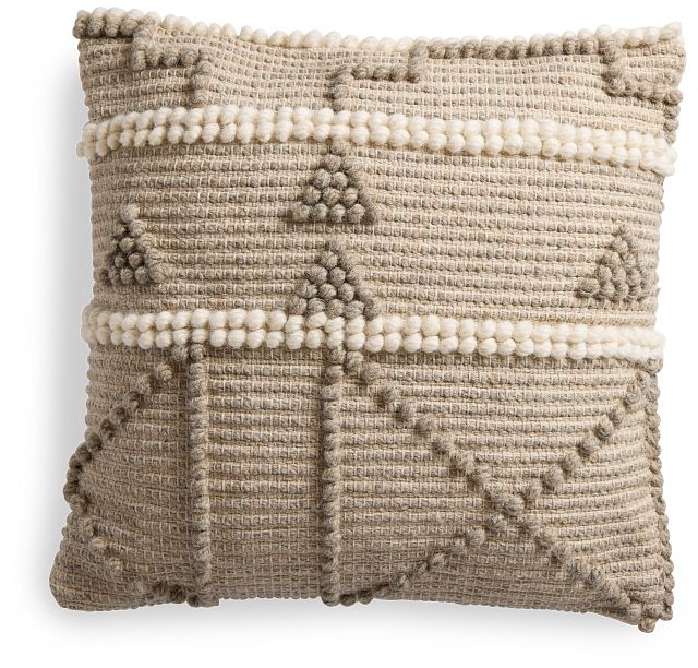 Pyra Light Gray Accent Pillow