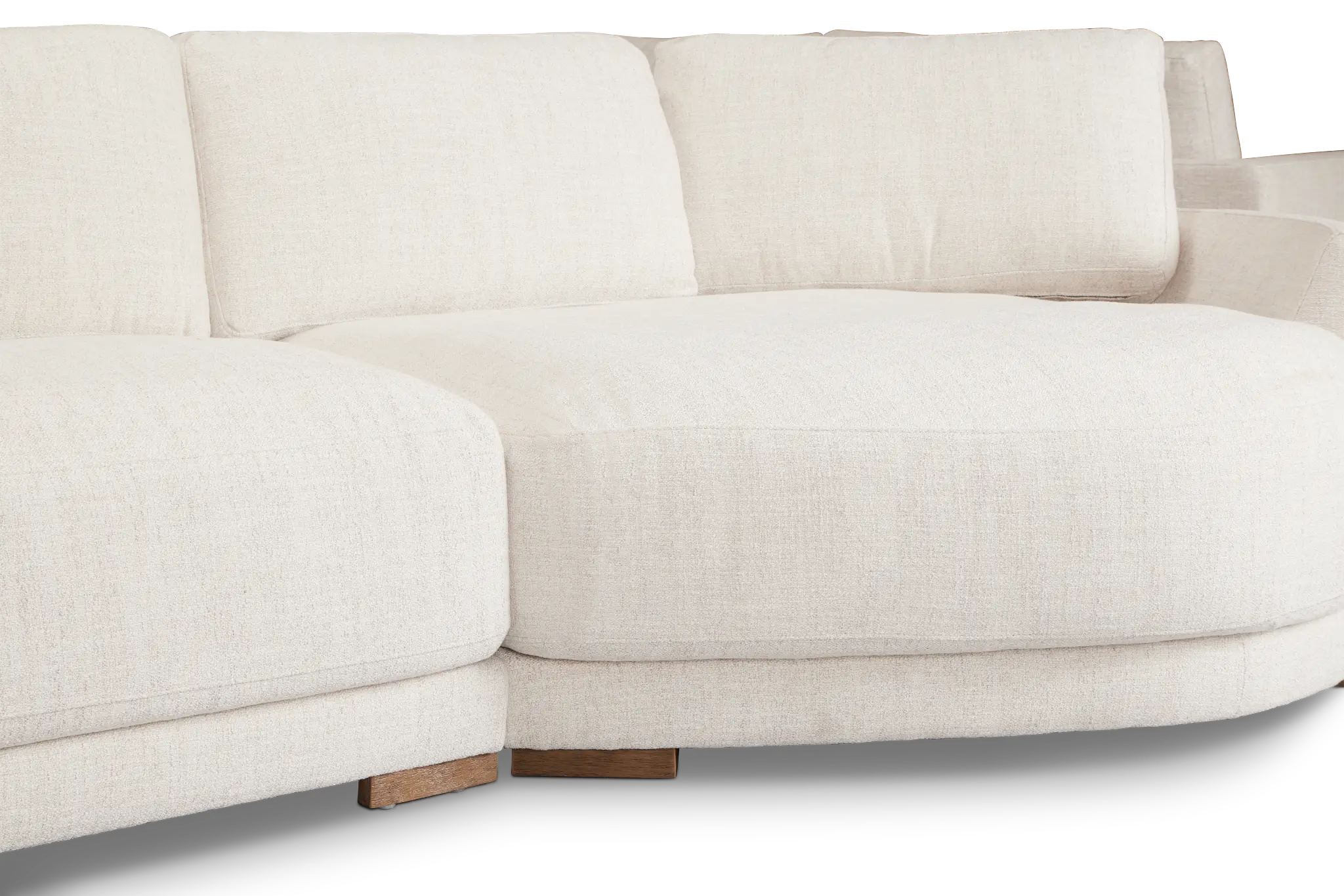 Maeve Light Beige Fabric Medium Right Facing Cuddler Sectional Maeve Light Beige Fabric Medium Right Facing Cuddler Sectional