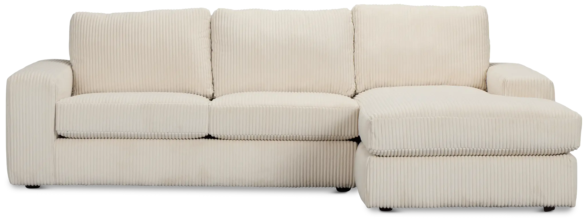 Charlie Ivory Fabric Right Chaise Sectional Charlie Ivory Fabric Right Chaise Sectional