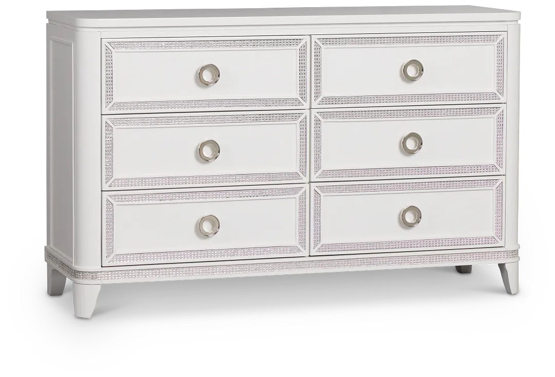Milan White Youth Dresser