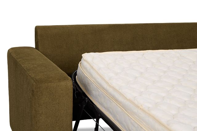 Carmen Green Fabric Innerspring Sleeper