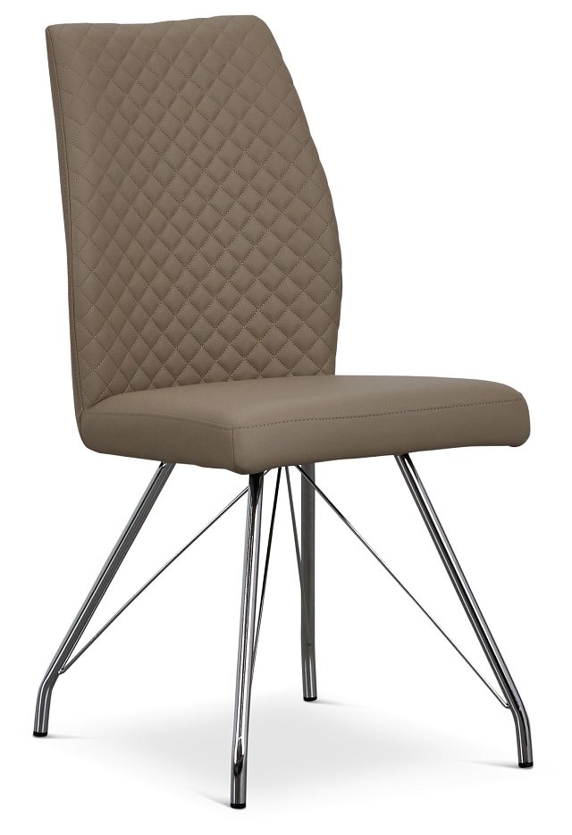 Lima Taupe Upholstered Side Chair (3)