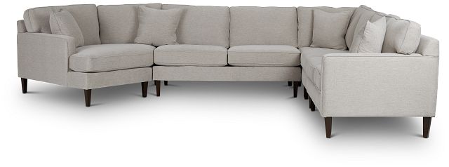 Archer Light Taupe Fabric Large Left Cuddler Sectional (1)