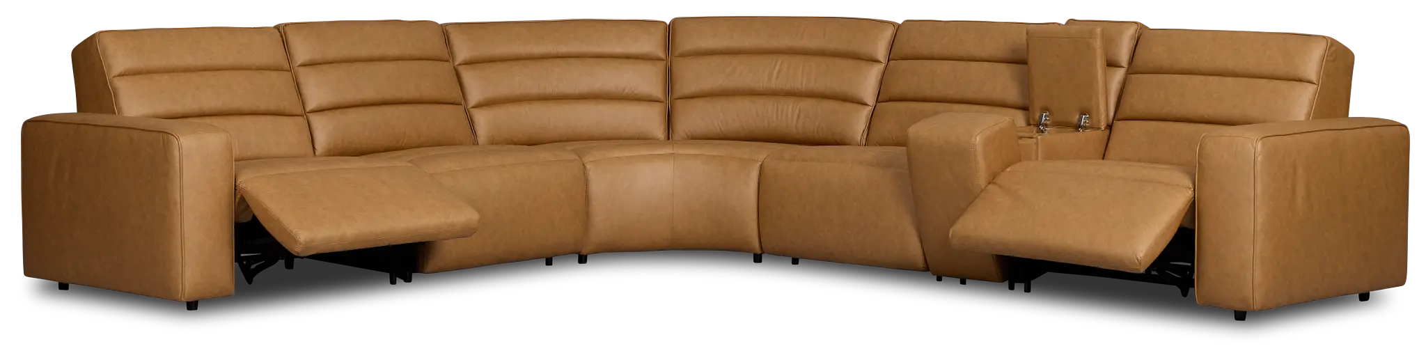 Sawyer Light Brown Micro Medium Dual Power 2-arm Reclining Sectional Sawyer Light Brown Micro Medium Dual Power 2-arm Reclining Sectional